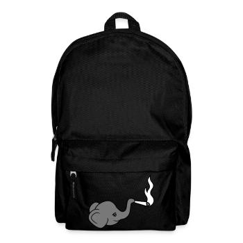 elephant head bekiff kiffen joint stoned weed ca - Backpack - black - Front