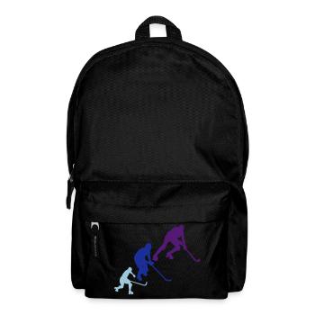 rink hockey silhouette animation - Backpack - black - Front