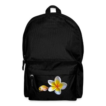 Plumeria blanc ou Frangipanier - Sac à dos - noir - Devant