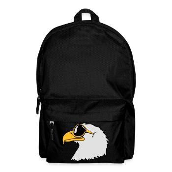 Drôle oiseau cool lunettes de soleil d'aigle - Sac à dos - noir - Devant