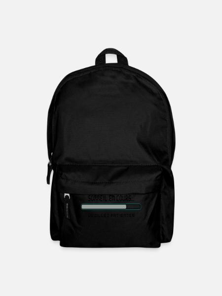 sommeil_en_cours,message,humour,drôle - Sac à dos - noir