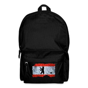 Berlin flag / flag vintage used look - Backpack - black - Front