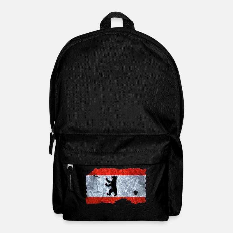 Regard drapeau Berlin / drapeau de cru utilisé - Sac à dos - noir