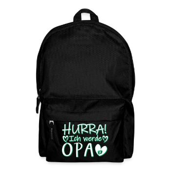 Hurra Ich werde Opa Schwangerschaft Baby Motiv - Rucksack - Schwarz - Vorne