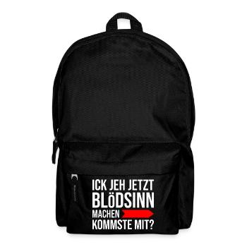 Berlin slang lustig blödsinn dialekt berliner - Rucksack - Schwarz - Vorne