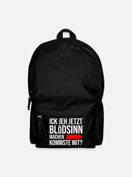 Berlin slang lustig blödsinn dialekt berliner - Rucksack - Schwarz