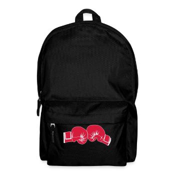 Boxhandschuhe - Rucksack - Schwarz - Vorne