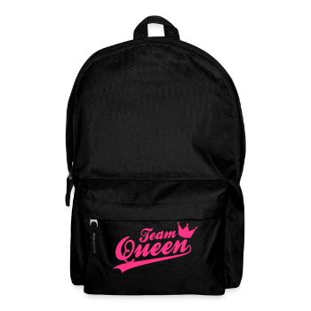 Team Queen - Bridalshower - JGA - Rucksack - Schwarz - Vorne