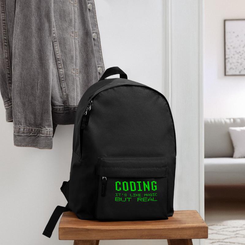 Coding It's Like Magic But Real Programming Joke Backpack