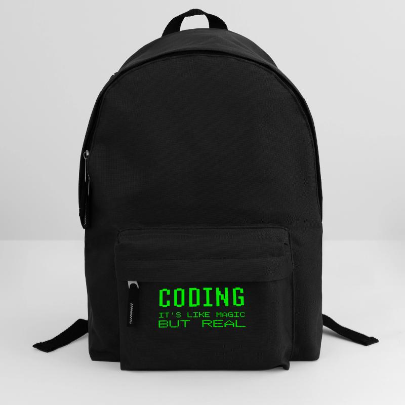 Coding It's Like Magic But Real Programming Joke Backpack