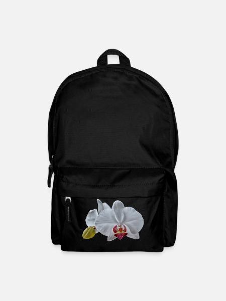 Weiße Orchideen Blüten - Rucksack - Schwarz