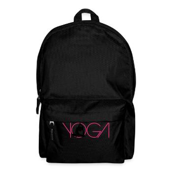 Text woman logo Yoga exercise - Backpack - black - Front