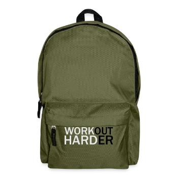 Work hard - Rucksack - Olivgrün - Vorne