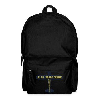 International Phonetic Alphabet Airplane - Backpack - black - Front