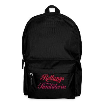 Rettungs-Sanitäterin - Rucksack - Schwarz - Vorne