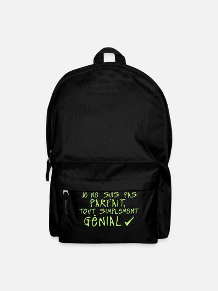 pas parfait simplement genial citation - Sac à dos - noir