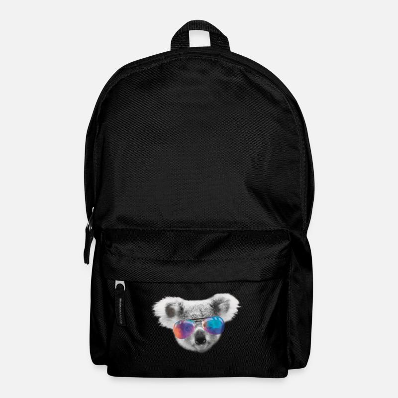 koala schwaz weiss kopf - Rucksack - Schwarz