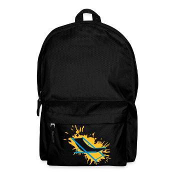 splashes beach chair color drops blobs liegestu - Backpack - black - Front