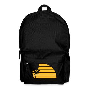 Sonne klippe mond nacht klettern seil linien - Rucksack - Schwarz - Vorne
