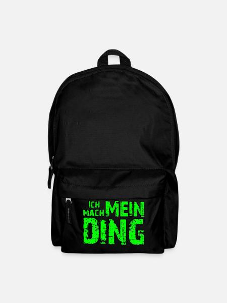 Ich mach mein Ding - grün - Rucksack - Schwarz