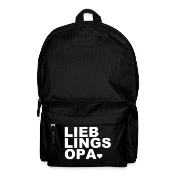 Lieblings Opa - Großvater - Opi - Großeltern - Rucksack - Schwarz - Vorne
