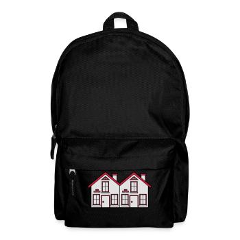 doppelhaus 2 häuser nachbarn nachbarschaft kleines - Rucksack - Schwarz - Vorne