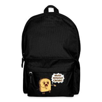 Zombie Toast: Nuss-Nougat-Creme - Rucksack - Schwarz - Vorne