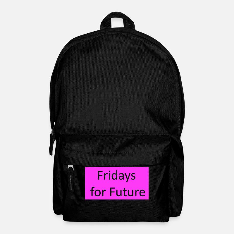 Fridays for Future Slogan pink - Backpack - black