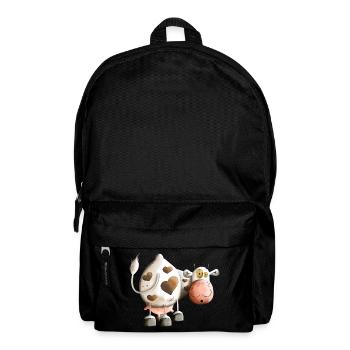 Kuh mit Herz - Rucksack - Schwarz - Vorne