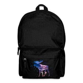 Aquarelle d'orignal - Sac à dos - noir - Devant