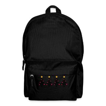 Weihnachten - Weihnachtsbäume Sterne - Rucksack - Schwarz - Vorne