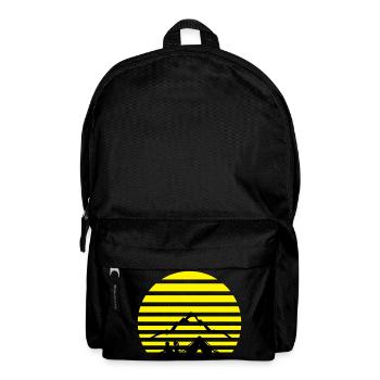 Freitzeit - Zelten und Berge - Rucksack - Schwarz - Vorne