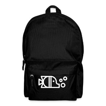 Fish animal water cartoon gift idea critter - Backpack - black - Front