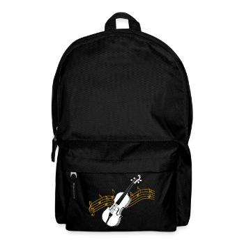 Geige mit Noten / Geige - Rucksack - Schwarz - Vorne