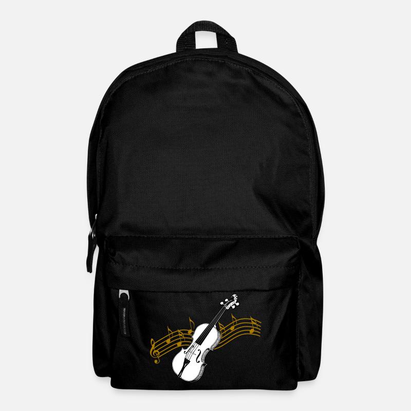 Geige mit Noten / Geige - Rucksack - Schwarz