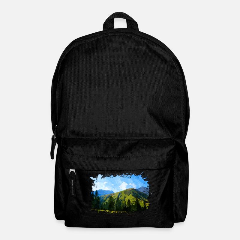 Berge - Rucksack - Schwarz