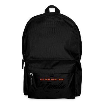 nie ohne mein team familia - Rucksack - Schwarz - Vorne