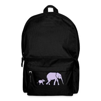 Elefant, Elefanten - Rucksack - Schwarz - Vorne