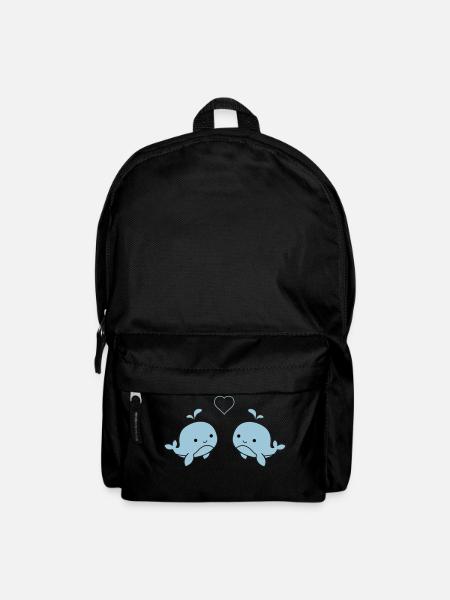 baby_wale_verliebt - Backpack - black