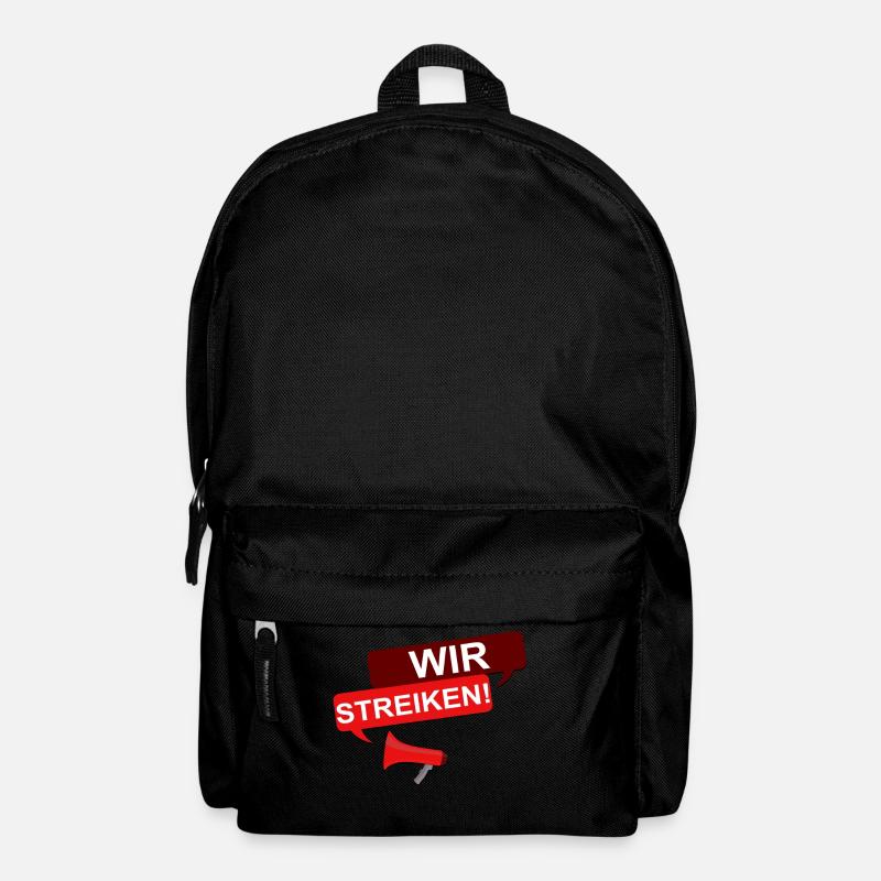 Wir streiken! - Rucksack - Schwarz