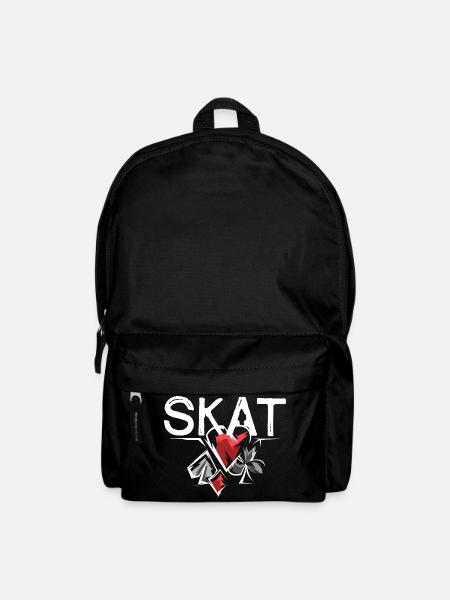 Skat Illustration Spielfarben Herz Pik Spiel - Rucksack - Schwarz