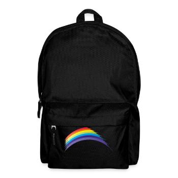 rainbow abstrakter Regenbogen in den Chakrafarben - Rucksack - Schwarz - Vorne