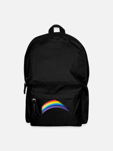 rainbow arc-en-ciel abstrait dans les couleurs chakra - Sac à dos - noir