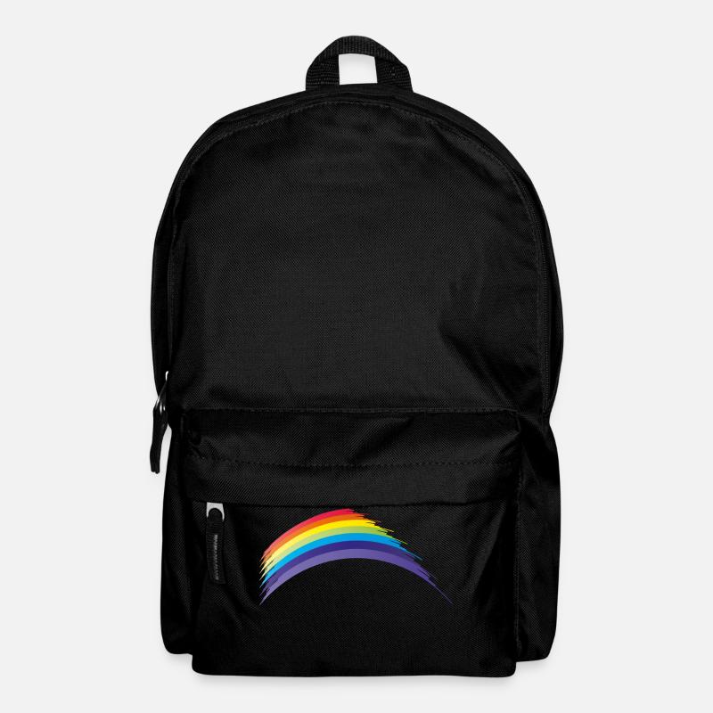 rainbow arc-en-ciel abstrait dans les couleurs chakra - Sac à dos - noir