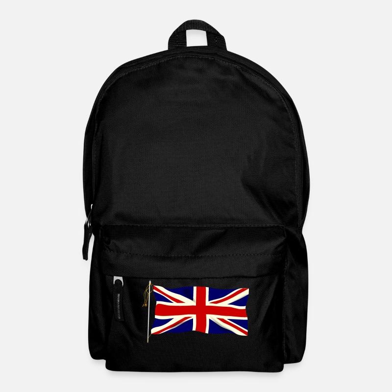 Waving Union Jack Flag - Backpack - black