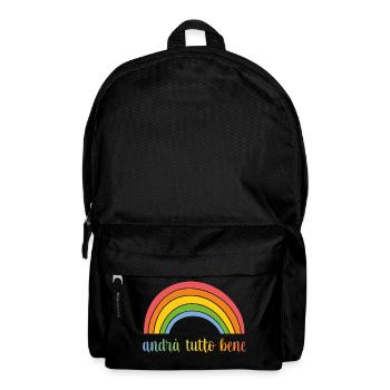 L'Italie espère que tout le virus Corona arc-en-ciel sera - Sac à dos - noir - Devant