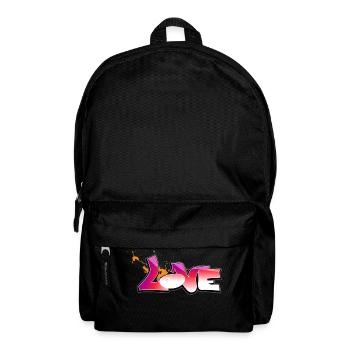 Style graffiti Splash hip hop couleurs peintre couleur - Sac à dos - noir - Devant