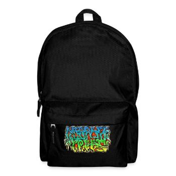 Graffiti wild style alphabet - Backpack - black - Front