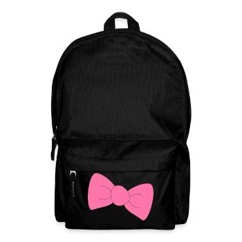 pink suit bow tie - Backpack - black - Front