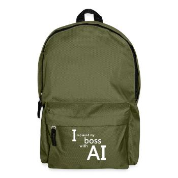 artificial intelligence - Backpack - olive green - Front